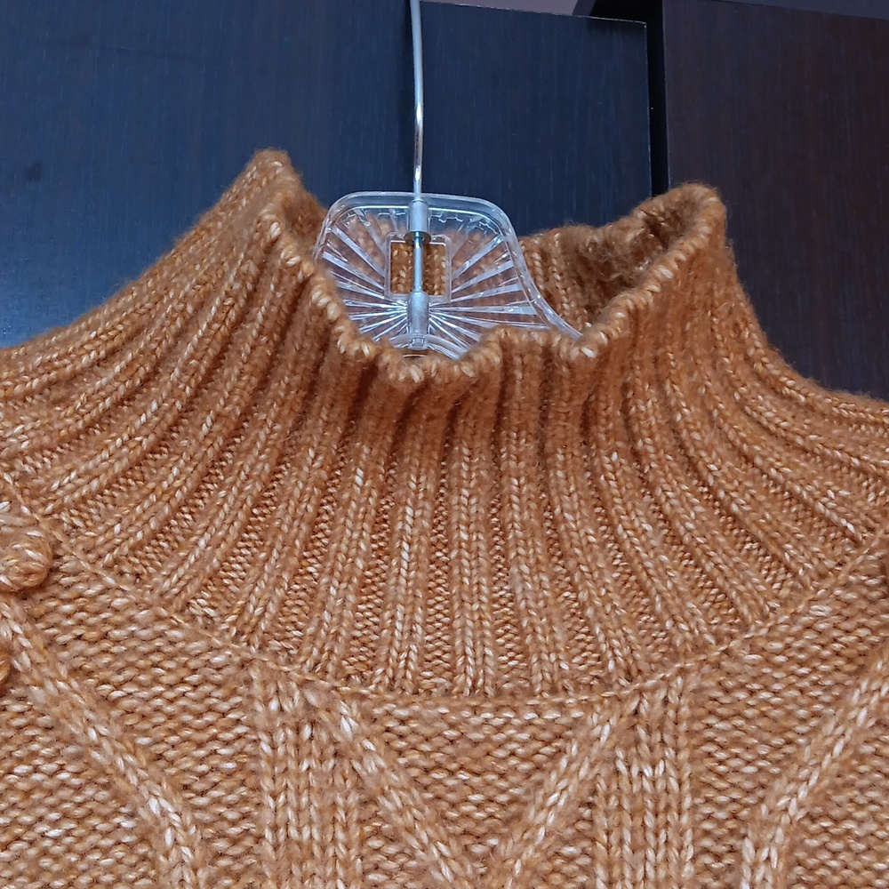 Cupcakes & Cashmere - Cableknit Pom Mock Neck Sweater - Picture 8 of 8